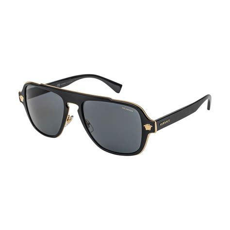 macy's versace men's sunglasses|authentic black polarized Versace sunglasses.